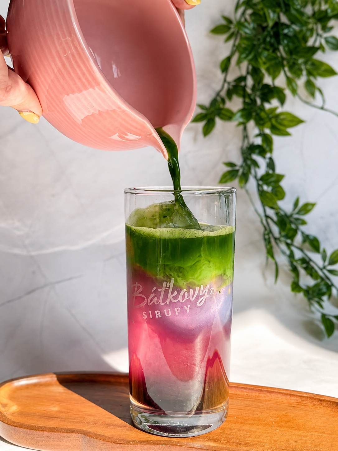 Borůvková matcha s kokosovou vodou